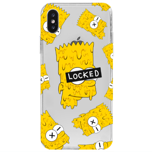 Apple iPhone X Bart Simpson Transparent Silicone TPU Θήκη