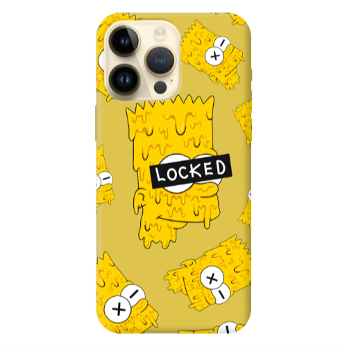 Apple iPhone 13 Pro Max Bart Simpson Yellow Colored Silicone TPU Θήκη