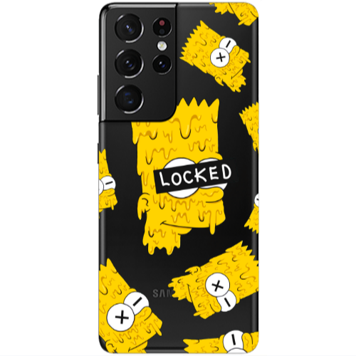 Samsung S21 Ultra Bart Simpson Transparent Silicone TPU Θήκη