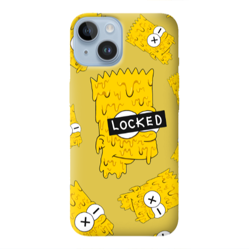 Apple iPhone 14 Plus Bart Simpson Yellow Colored Silicone TPU Θήκη