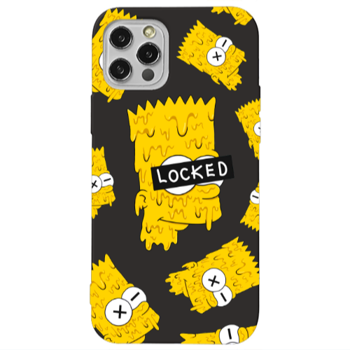 Apple iPhone 13 Pro Bart Simpson Black Colored Silicone TPU Θήκη