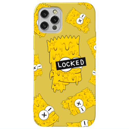 Apple iPhone 13 Pro Bart Simpson Yellow Colored Silicone TPU Θήκη