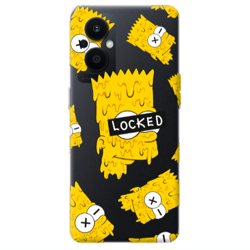 Oppo Reno 7 Lite Bart Simpson Transparent Silicone TPU Θήκη