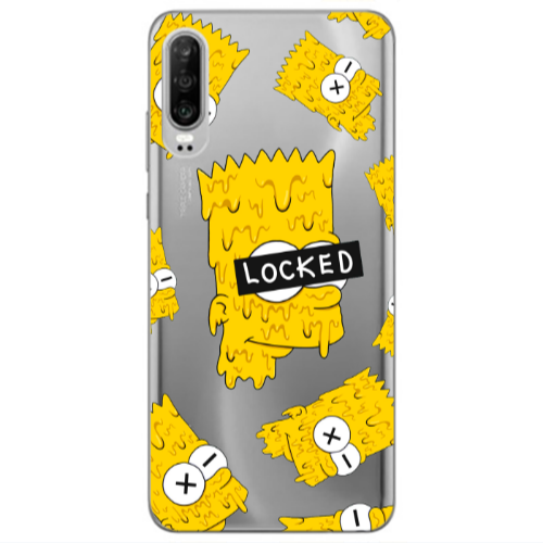 Huawei P30 Bart Simpson Transparent Silicone TPU Θήκη