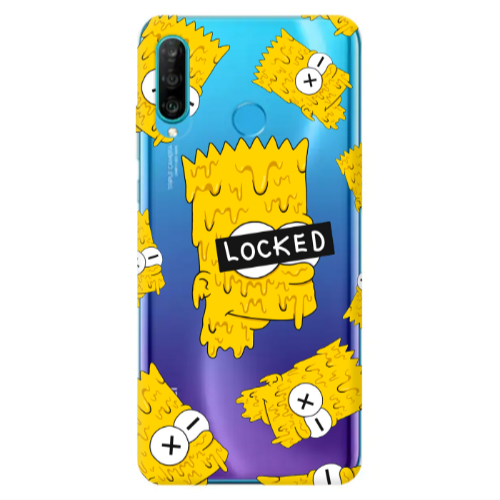 Huawei P30 Lite Bart Simpson Transparent Silicone TPU Θήκη