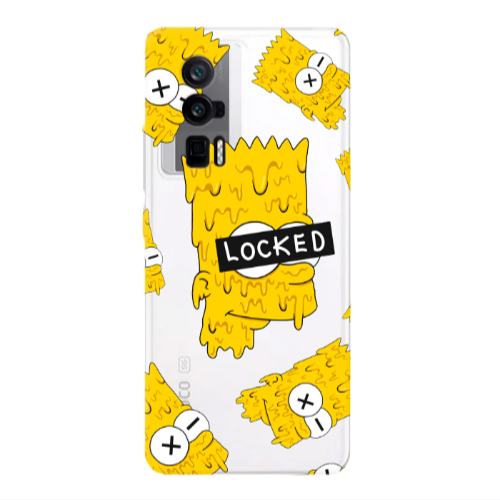 Xiaomi Poco F5 Pro Bart Simpson Transparent Silicone TPU Θήκη