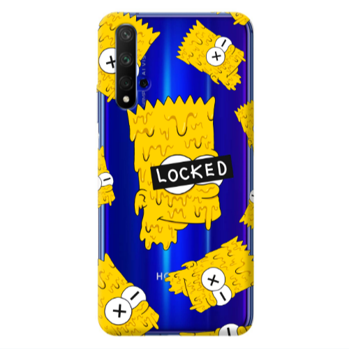 Huawei Nova 5 T Bart Simpson Transparent Silicone TPU Θήκη