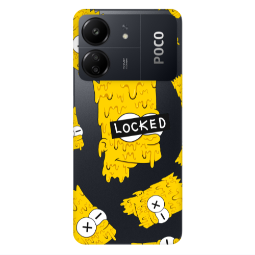 Xiaomi Poco C65 Bart Simpson Transparent Silicone TPU Θήκη