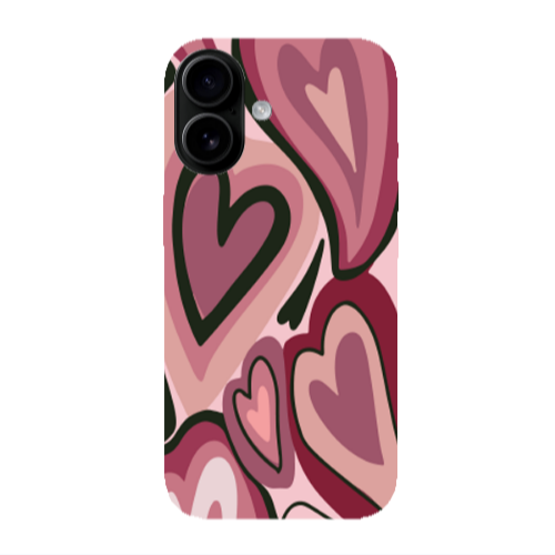 Apple Iphone 16 plus Mix Heart Transparent Silicone TPU Θήκη