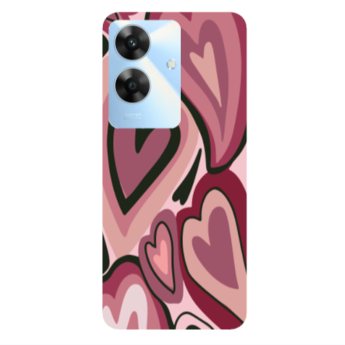 Realme Note 60 Mix Heart Transparent Silicone TPU Θήκη
