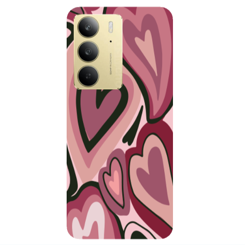Realme C 75 Mix Heart Transparent Silicone TPU Θήκη