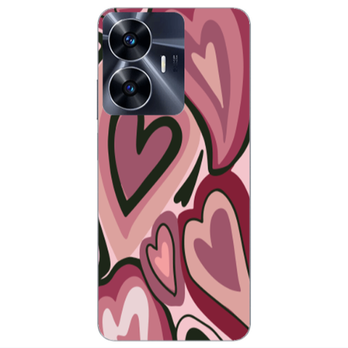 Realme Note 50 Mix Heart Transparent Silicone TPU Θήκη