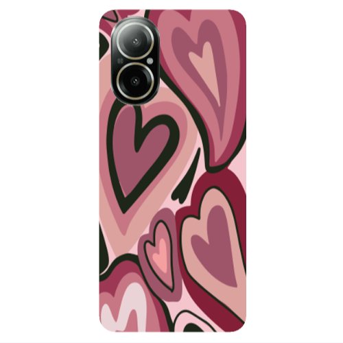 Realme C67 Mix Heart Transparent Silicone TPU Θήκη