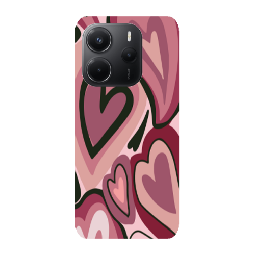 Xiaomi Redmi Note 14 Mix Heart Transparent Silicone TPU Θήκη
