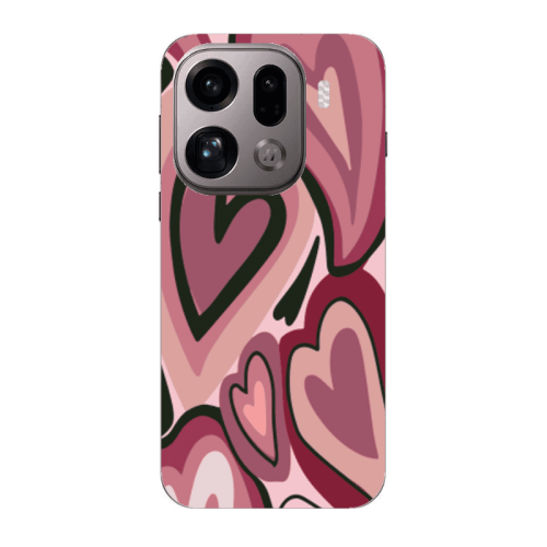 Oppo Find X9 Pro Mix Heart Transparent Silicone TPU Θήκη