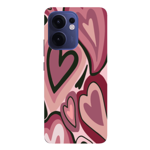 Oppo Reno 13 F Mix Heart Transparent Silicone TPU Θήκη