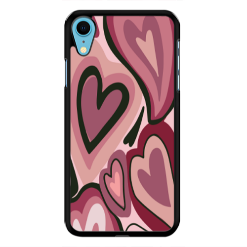 Apple iPhone Xr Mix Heart Black Glossy Θήκη