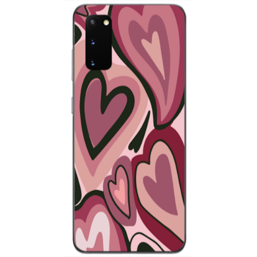 Samsung S20 Mix Heart Transparent Silicone TPU Θήκη
