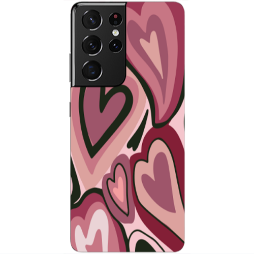 Samsung S21 Ultra Mix Heart Transparent Silicone TPU Θήκη
