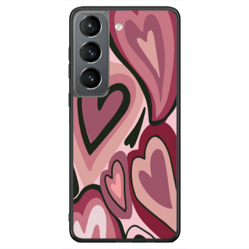 Samsung S21 Ultra Mix Heart Black Glossy Θήκη