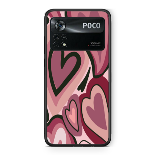 Xiaomi Poco X4 Pro Mix Heart Black Glossy Θήκη