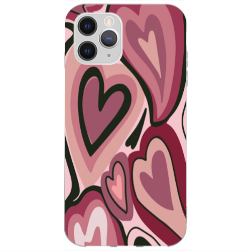 Apple iPhone 13 Pro Mix Heart Transparent Silicone TPU Θήκη