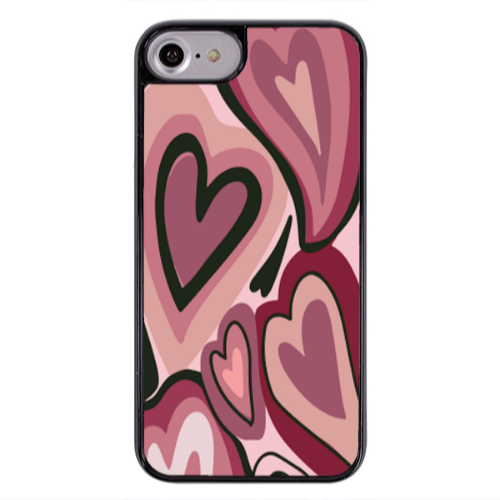 Apple iPhone 7 Mix Heart Black Glossy Θήκη