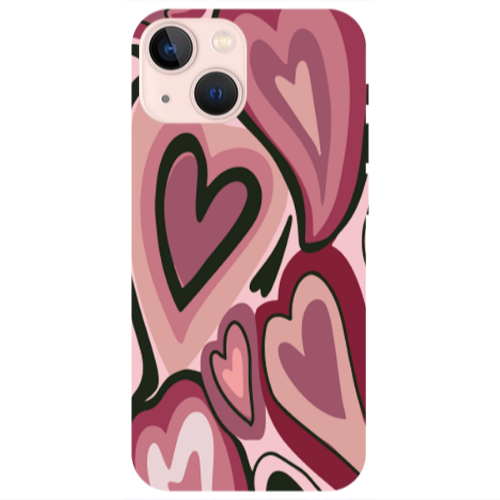 Apple iPhone 13 Mini Mix Heart Transparent Silicone TPU Θήκη