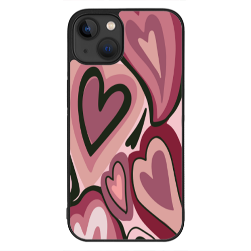 Apple iPhone 13 Mini Mix Heart Black Glossy Θήκη