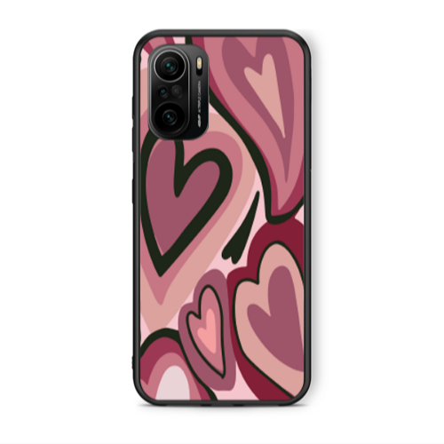 Xiaomi Poco F3 Mix Heart Black Glossy Θήκη