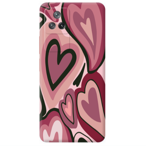 Xiaomi Poco F4 Mix Heart Transparent Silicone TPU Θήκη
