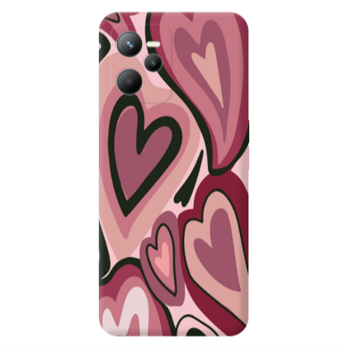 Realme C35 Mix Heart Transparent Silicone TPU Θήκη