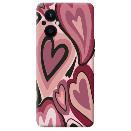 Oppo Reno 7 Lite Mix Heart Transparent Silicone TPU Θήκη