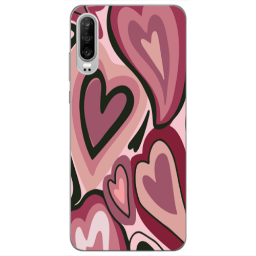 Huawei P30 Mix Heart Transparent Silicone TPU Θήκη