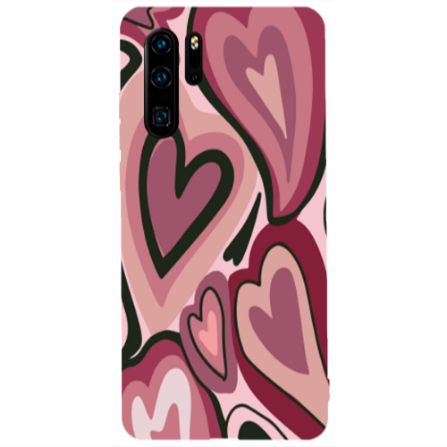 Huawei P30 Pro Mix Heart Transparent Silicone TPU Θήκη