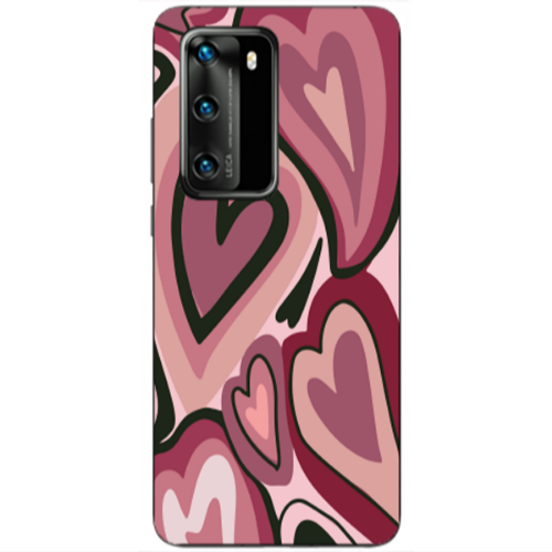 Huawei P40 Mix Heart Transparent Silicone TPU Θήκη
