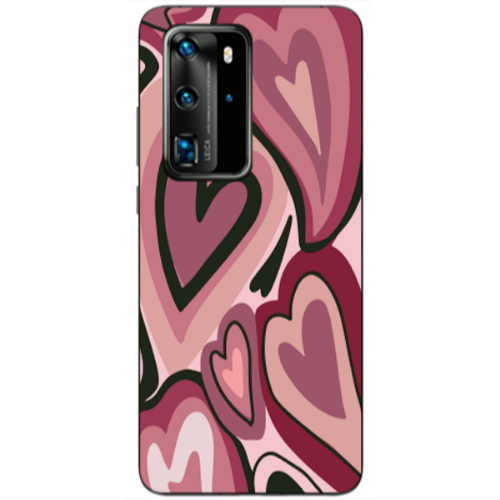 Huawei P40 Pro Mix Heart Transparent Silicone TPU Θήκη