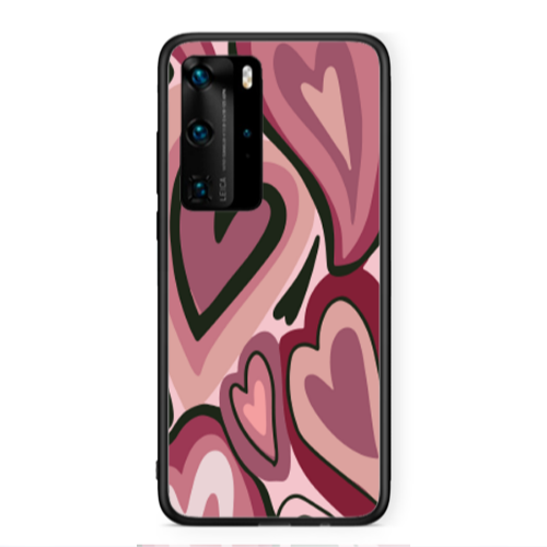 Huawei P40 Pro Mix Heart Black Glossy Θήκη