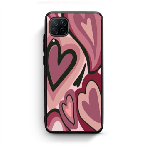 Huawei P40 Lite Mix Heart Black Glossy Θήκη
