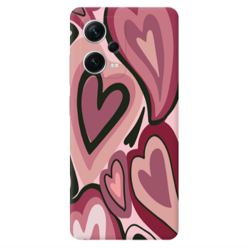 Xiaomi Redmi Note 12 5G Mix Heart Transparent Silicone TPU Θήκη
