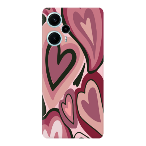 Xiaomi Poco F5 Mix Heart Transparent Silicone TPU Θήκη