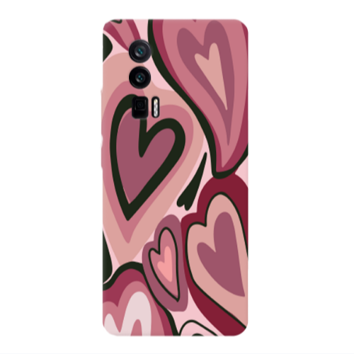 Xiaomi Poco F5 Pro Mix Heart Transparent Silicone TPU Θήκη