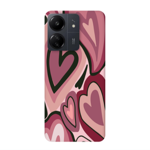 Xiaomi Redmi 13C Mix Heart Transparent Silicone TPU Θήκη