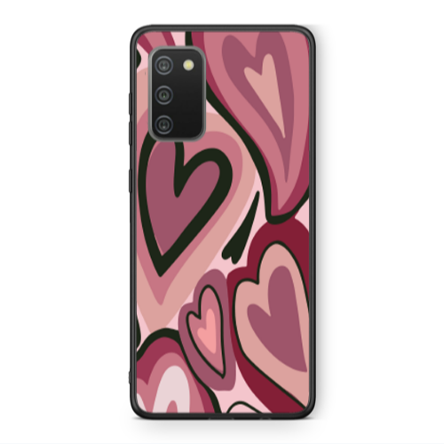 Samsung A02s Mix Heart Black Glossy Θήκη
