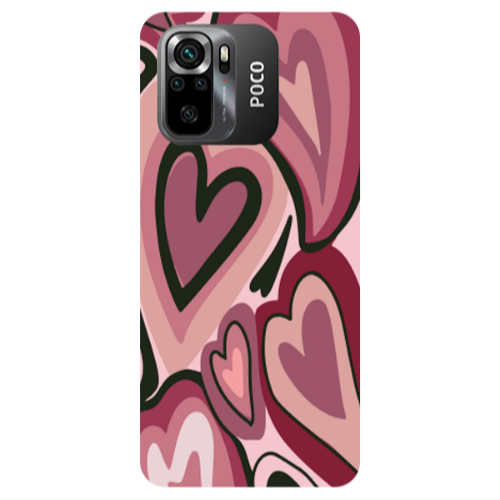 Xiaomi Poco M5 s Mix Heart Transparent Silicone TPU Θήκη