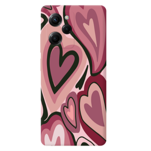Xiaomi Poco X5 Pro Mix Heart Transparent Silicone TPU Θήκη