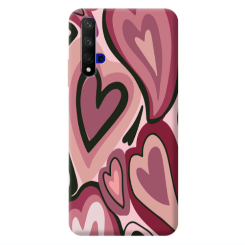 Huawei Nova 5 T Mix Heart Transparent Silicone TPU Θήκη