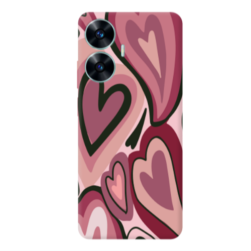 Realme C55 Mix Heart Transparent Silicone TPU Θήκη