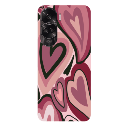 Honor 90 Lite 5G Mix Heart Transparent Silicone TPU Θήκη