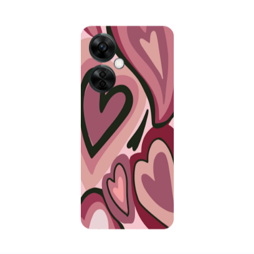 Oneplus Nord CE 3 Lite 5G Mix Heart Transparent Silicone TPU Θήκη